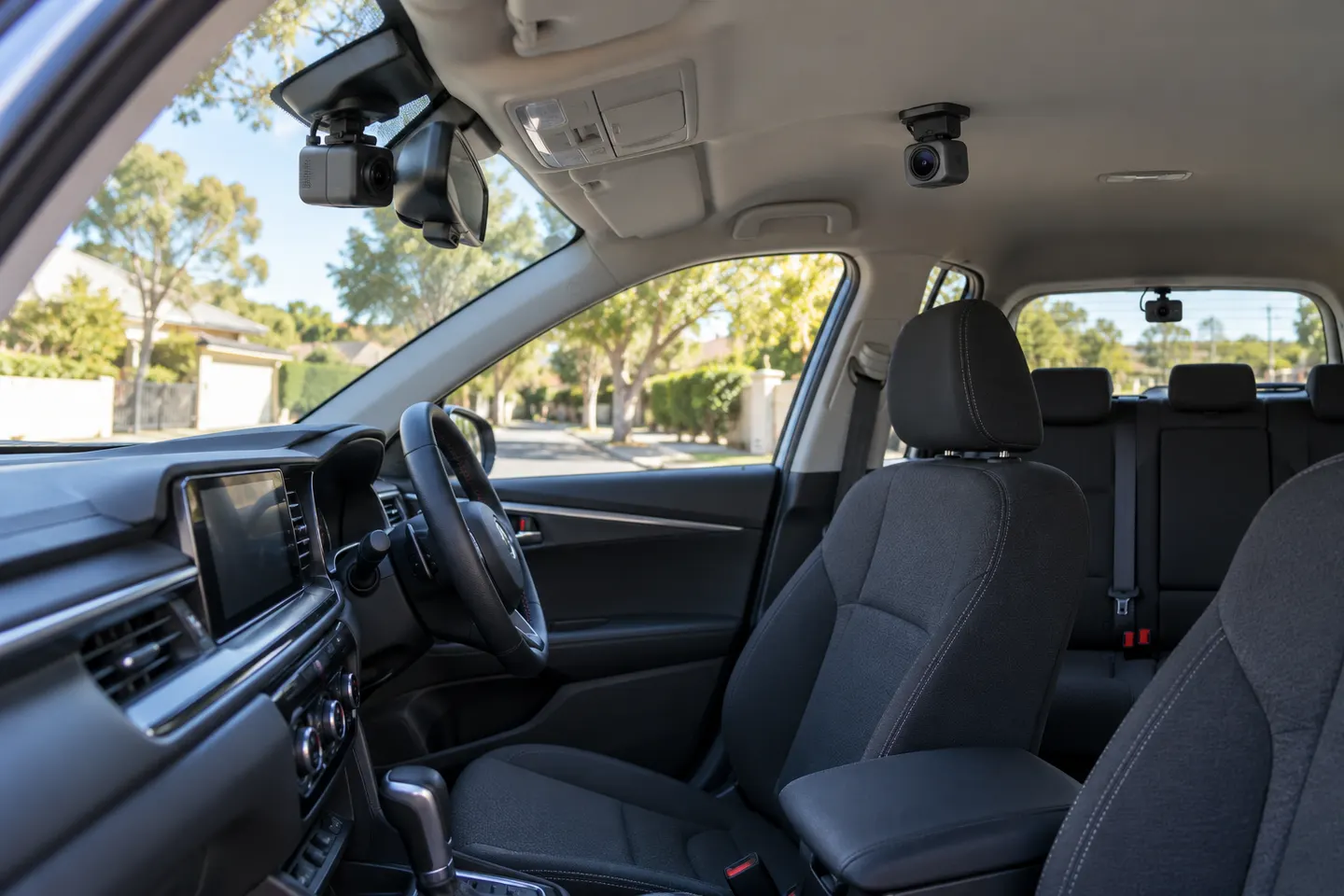 3 Channel Dash Cams for Front, Rear and Cabin Coverage