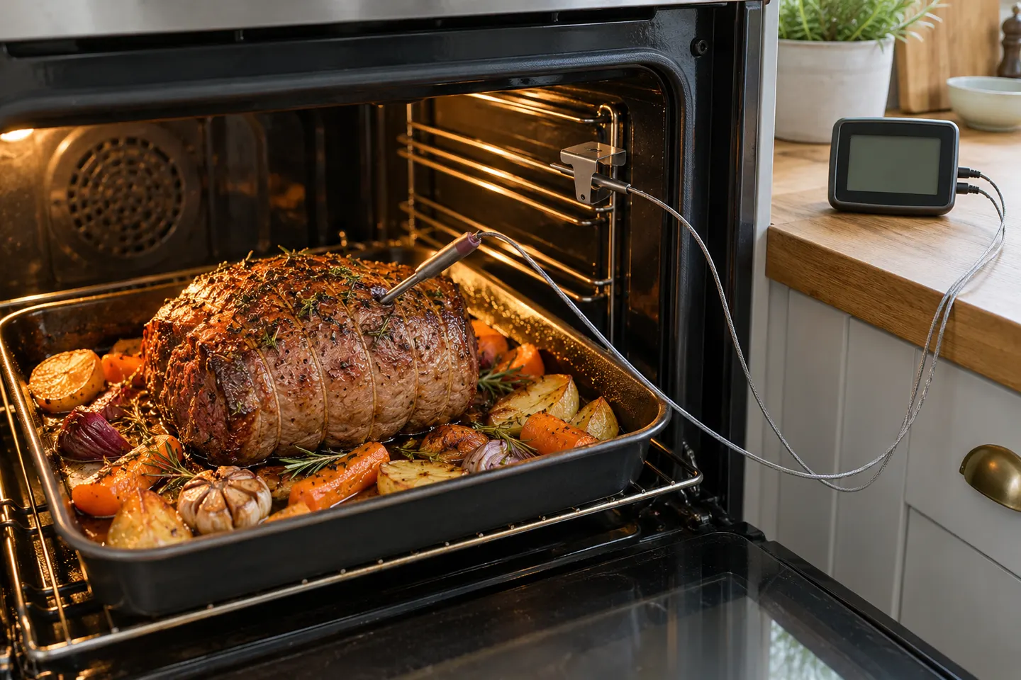 Digital Oven and Meat Thermometers for Roasting