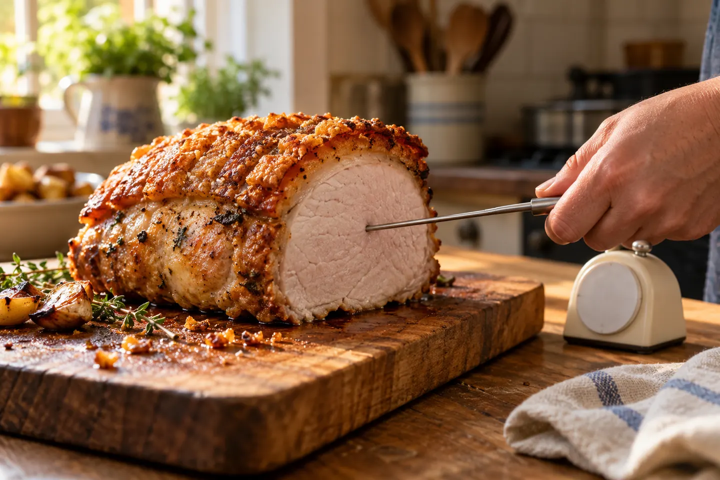 Meat Thermometer Temperature for Pork and Pork Loin